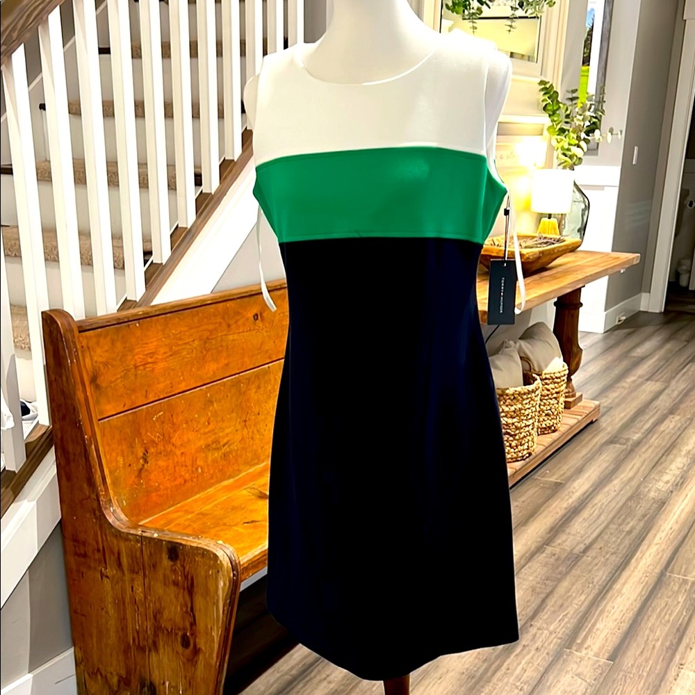 NWT color block Tommy Hilfiger knee length dress